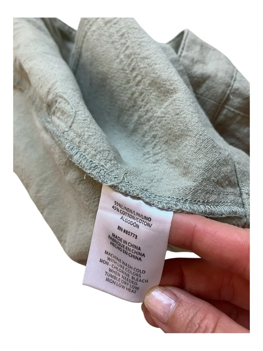 O’neill High-Rise Olive Green Button Front Linen Blend Shorts